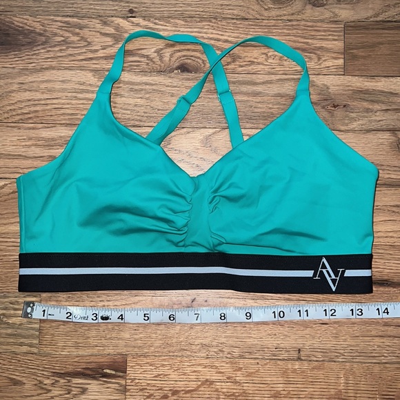 All Access Logo Elastic Flow Bra in Emerald Size L - Picture 5 of 7